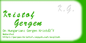 kristof gergen business card